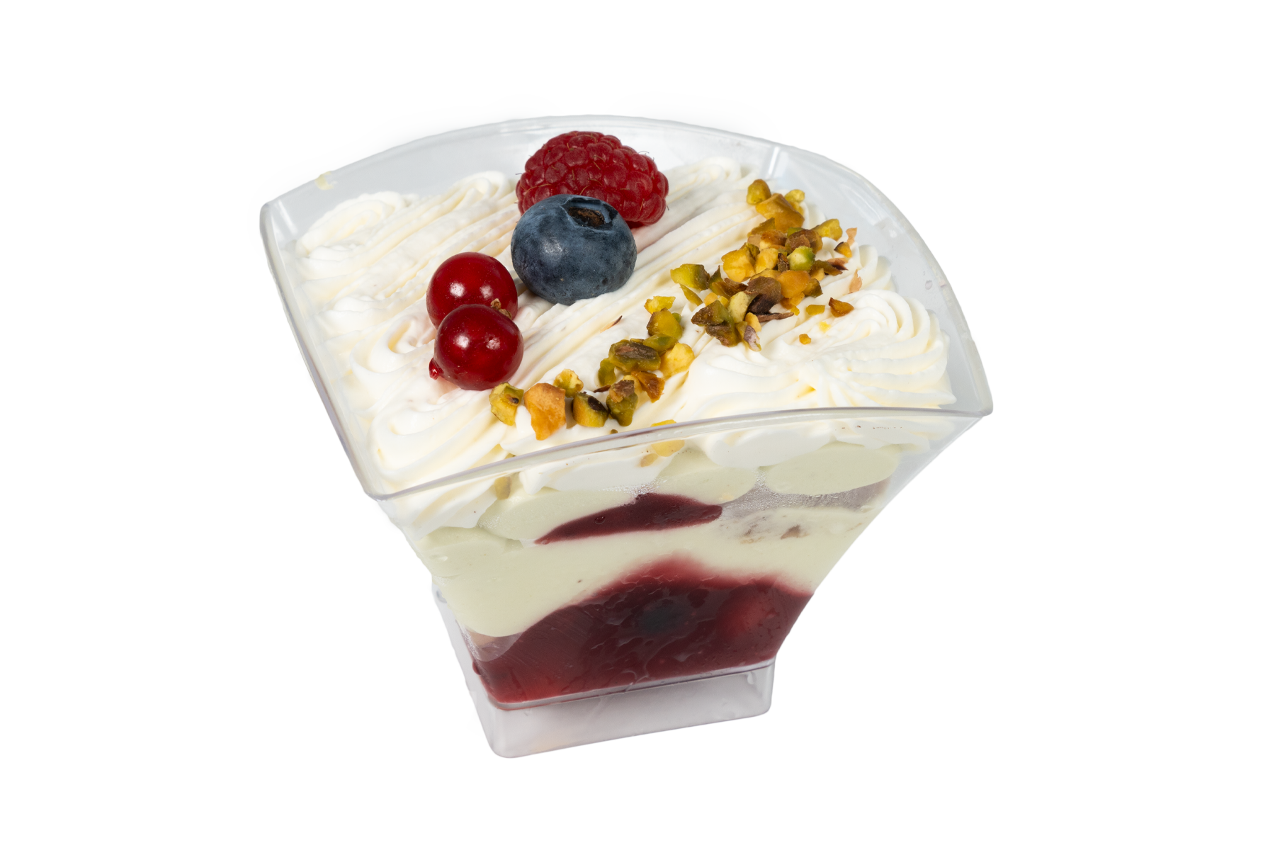 Tiramisu fistic si fructe padure