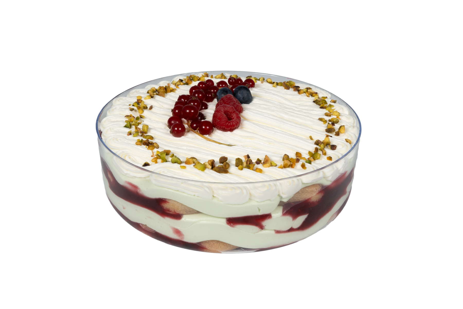 Tort Tiramisu Fistic si fructe padure
